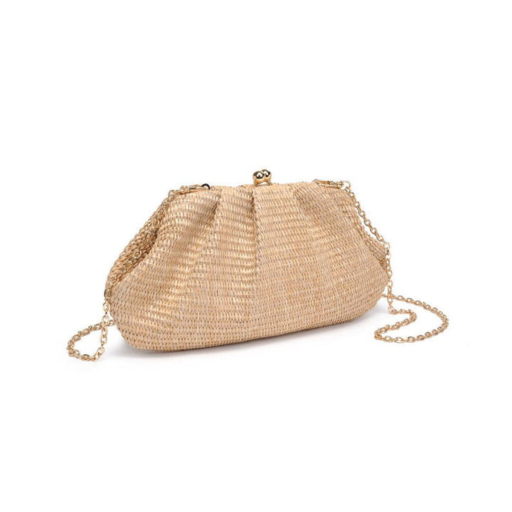 Natural Triana Straw Frame Clutch