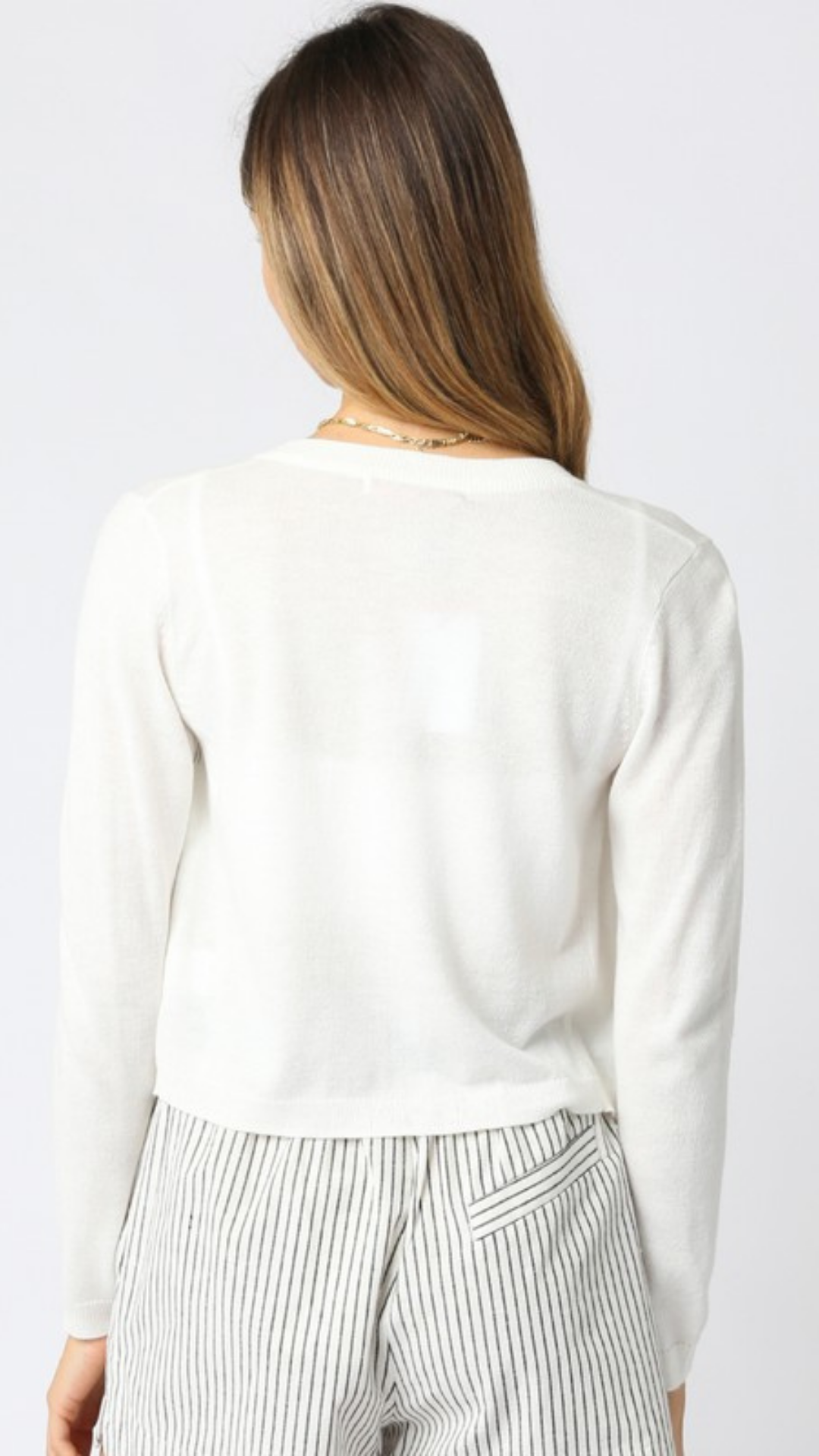 Soft Off White Button Up Cardigan