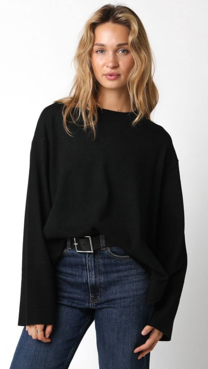 Black Loose Fit Sweater