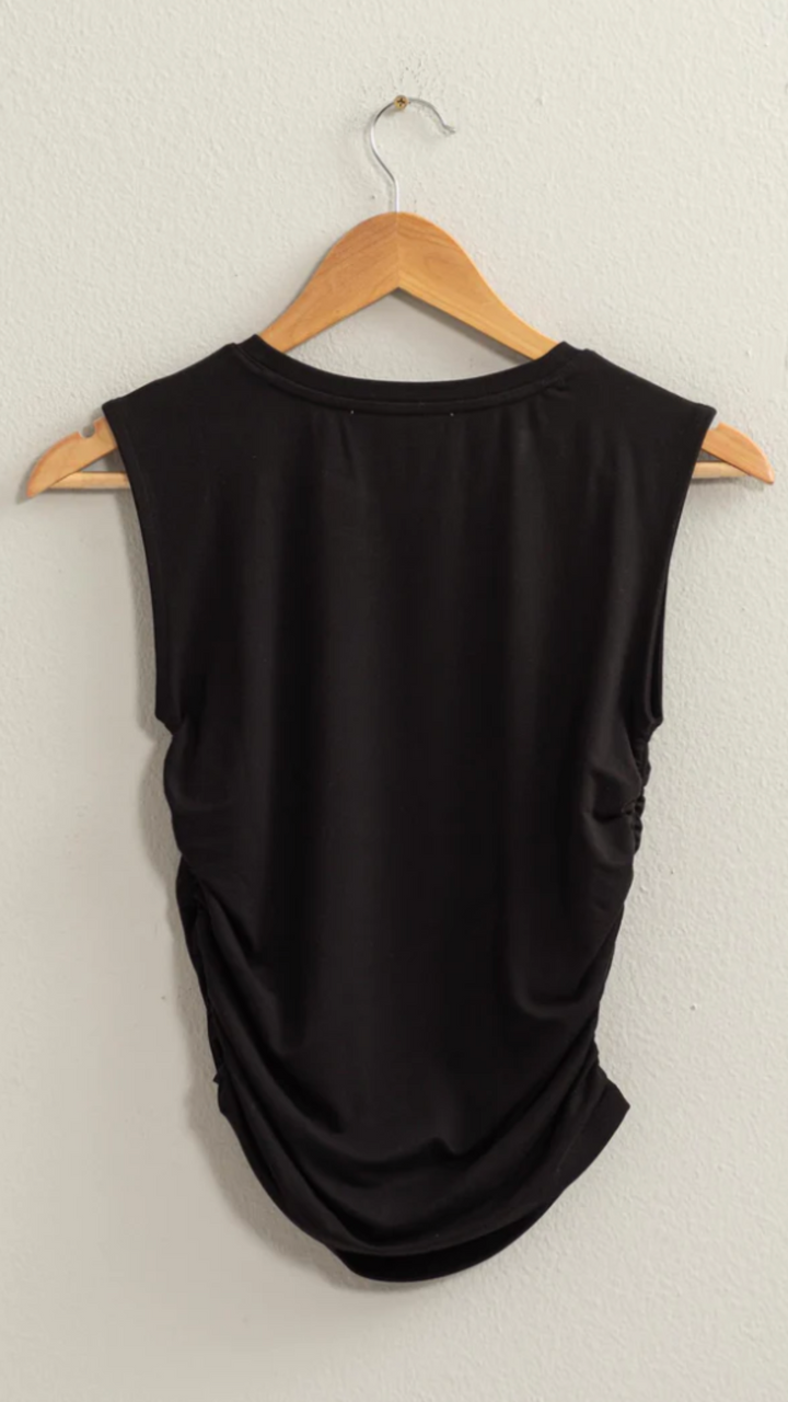 Ruched Sleeveless Top