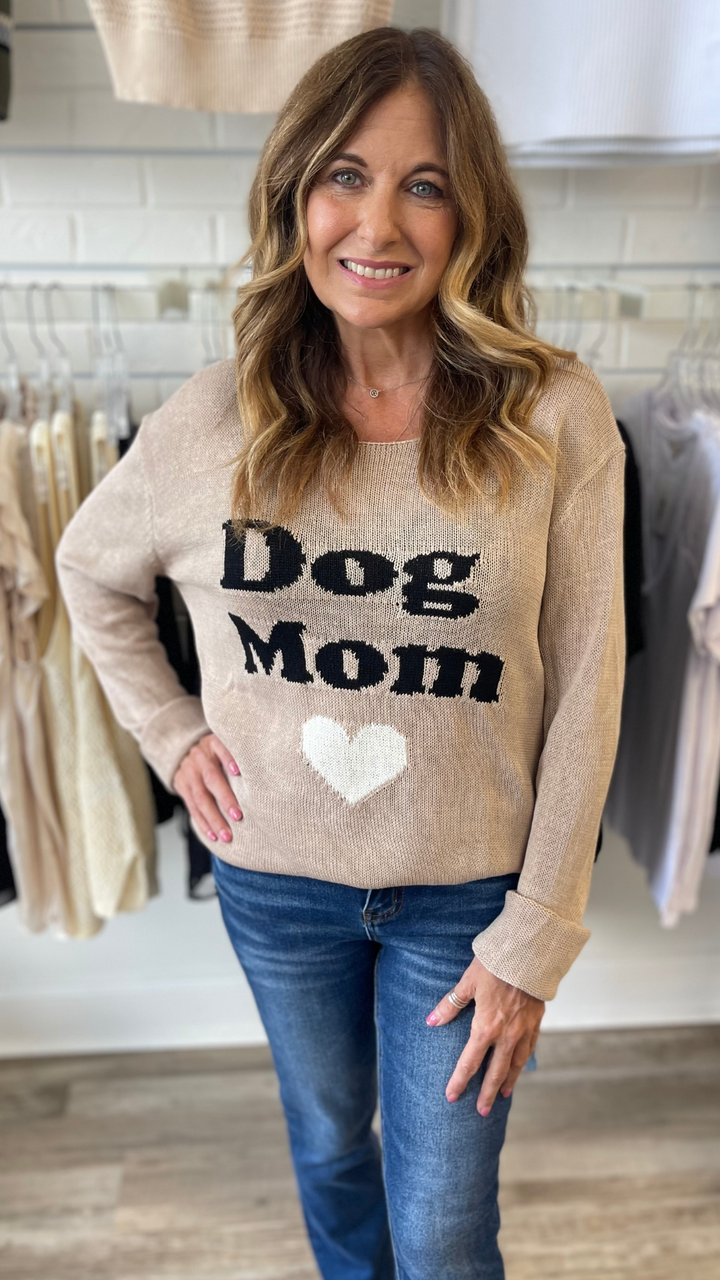 Oversized Dog Mom Lightweight Sweater