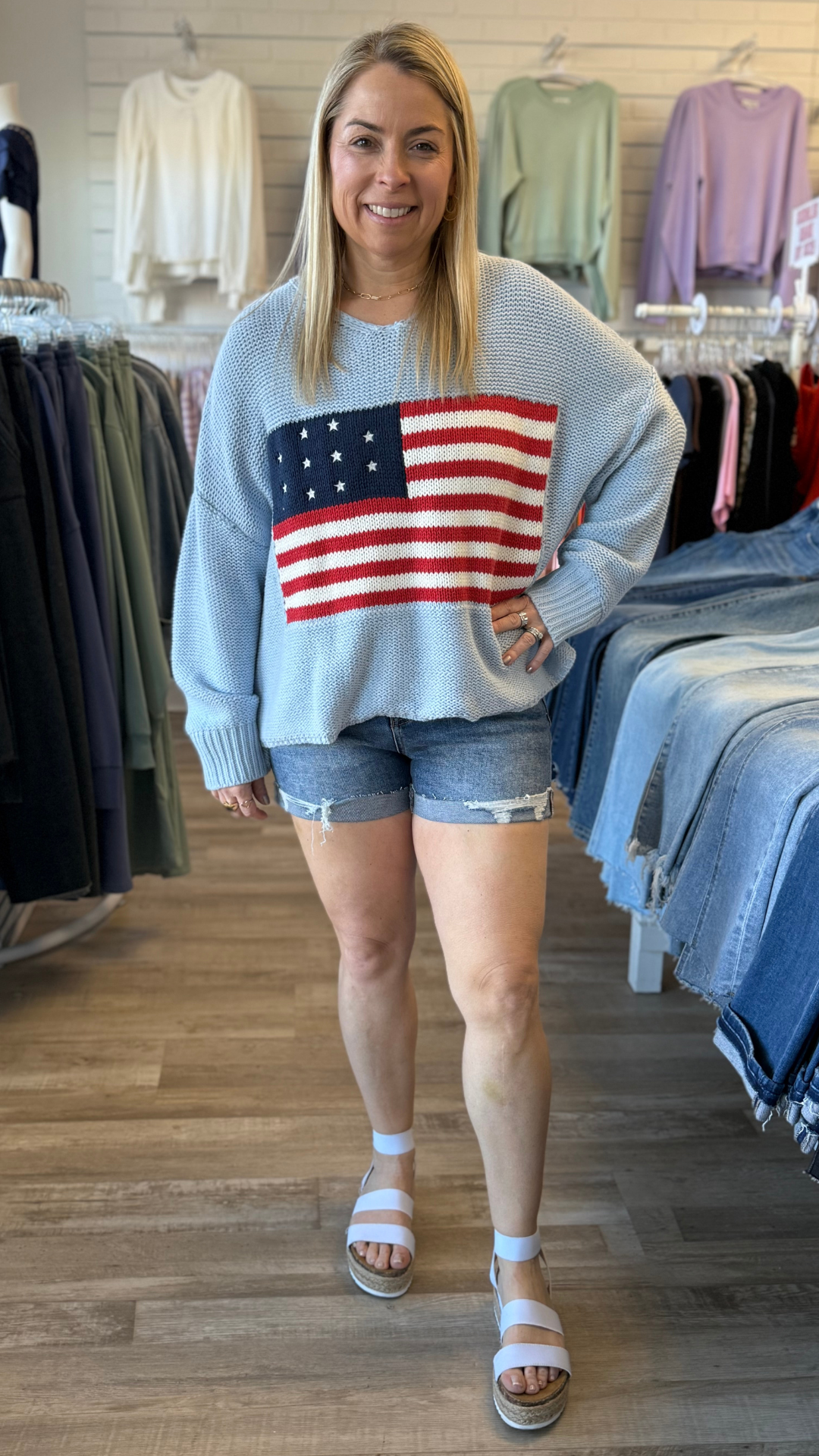 American Flag Sweater