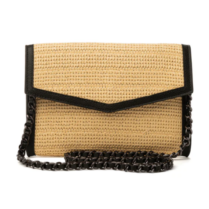 Beth Raffia Clutch