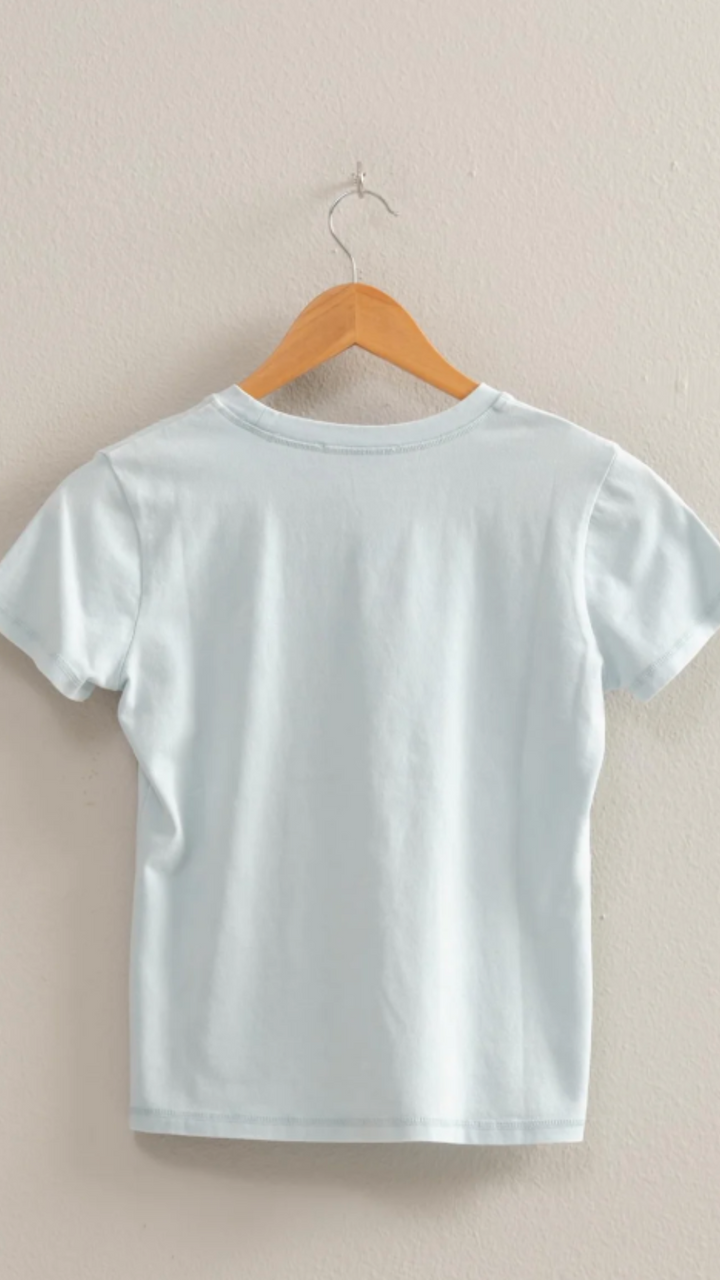 Ice Blue Washed Tee