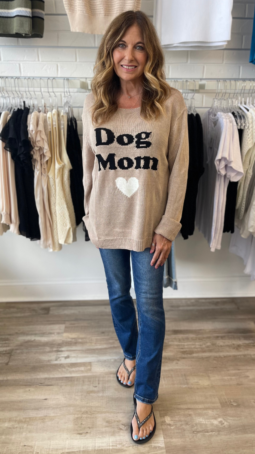 Oversized Dog Mom Lightweight Sweater