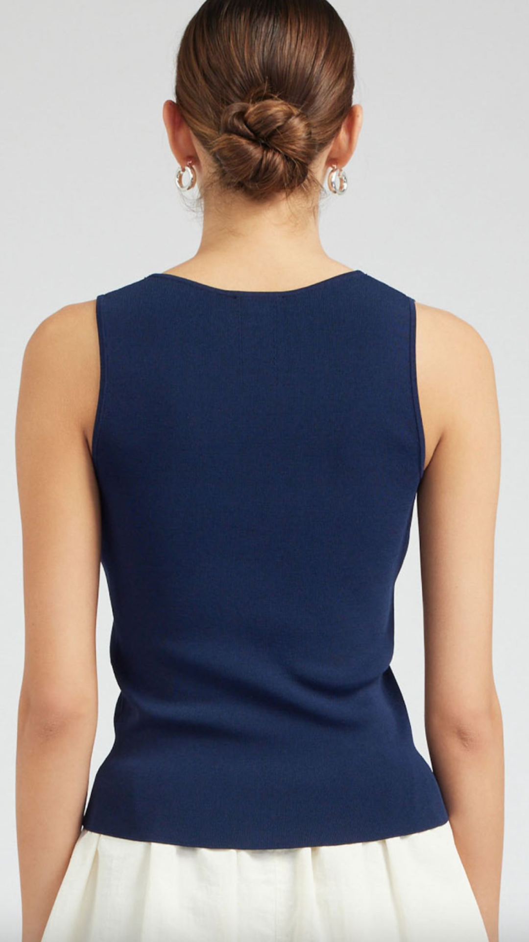 Navy V Neck Sweater Tank