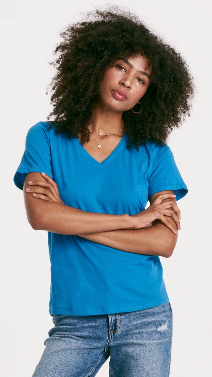 Double Fold V Neck Tee