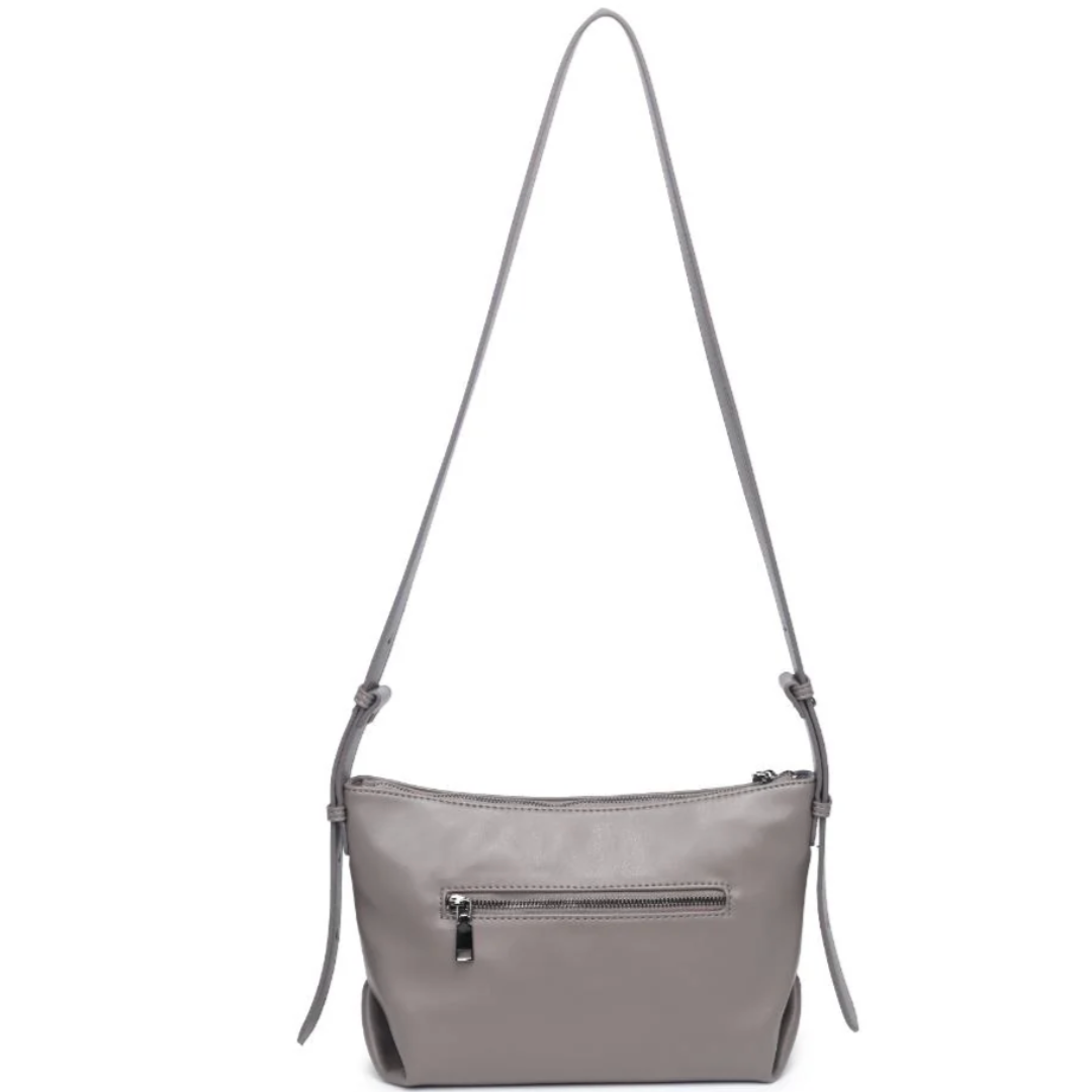 Gray Grommet Crossbody