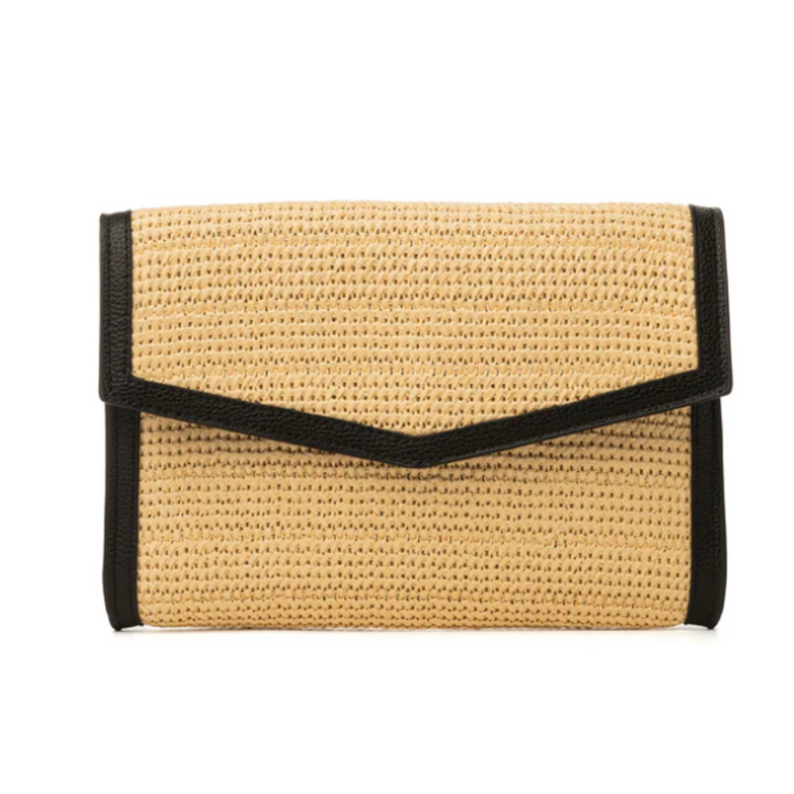 Beth Raffia Clutch