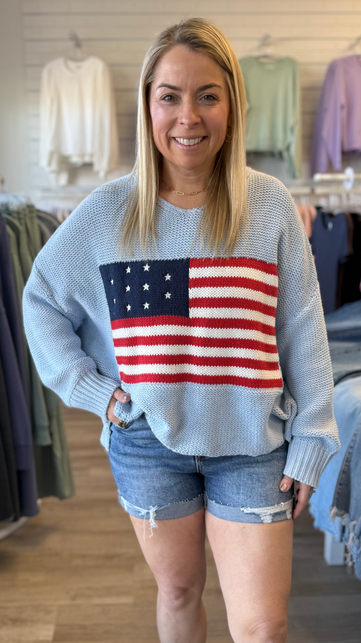 American Flag Sweater