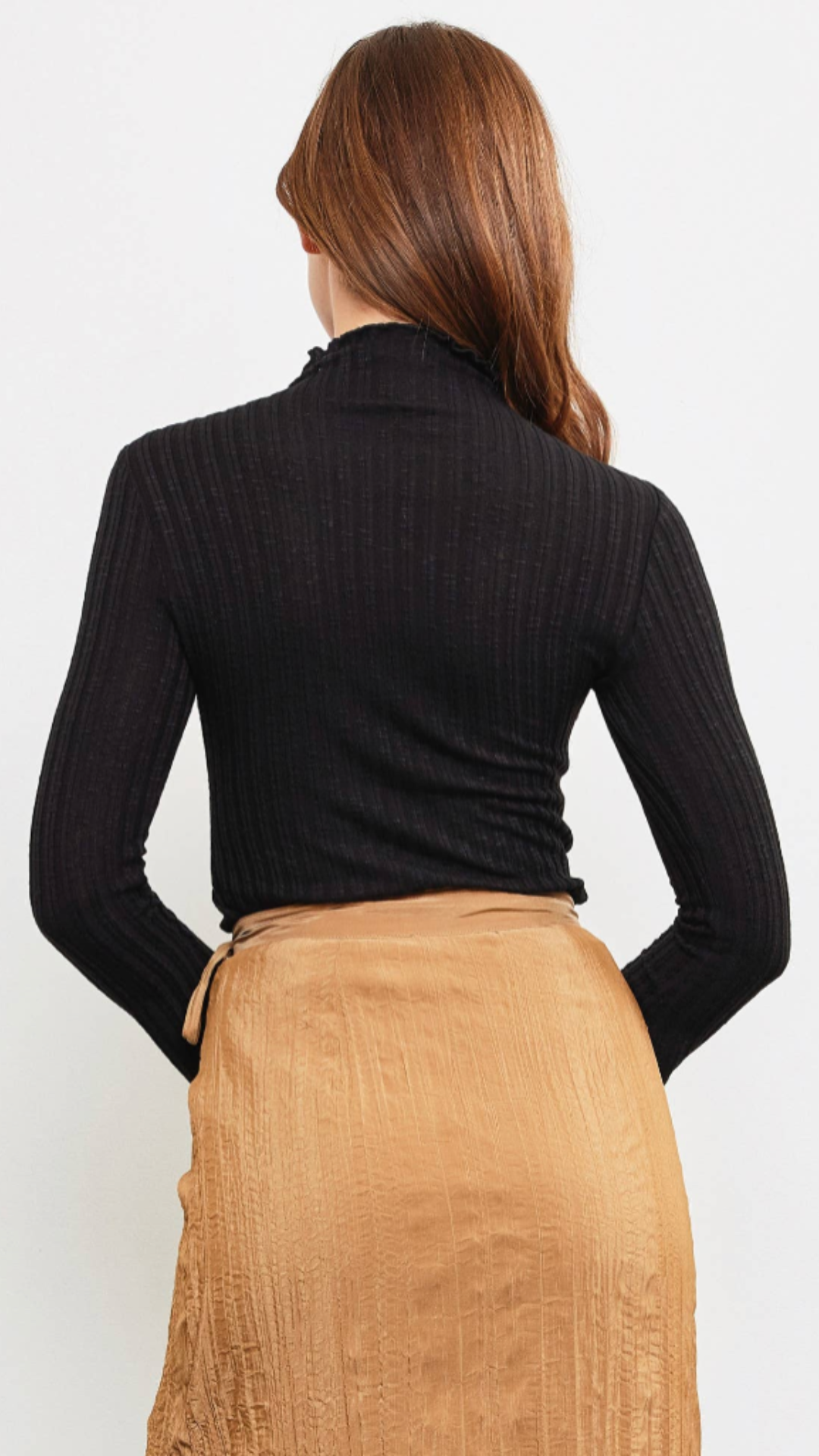 High Neck Knit Sweater Top