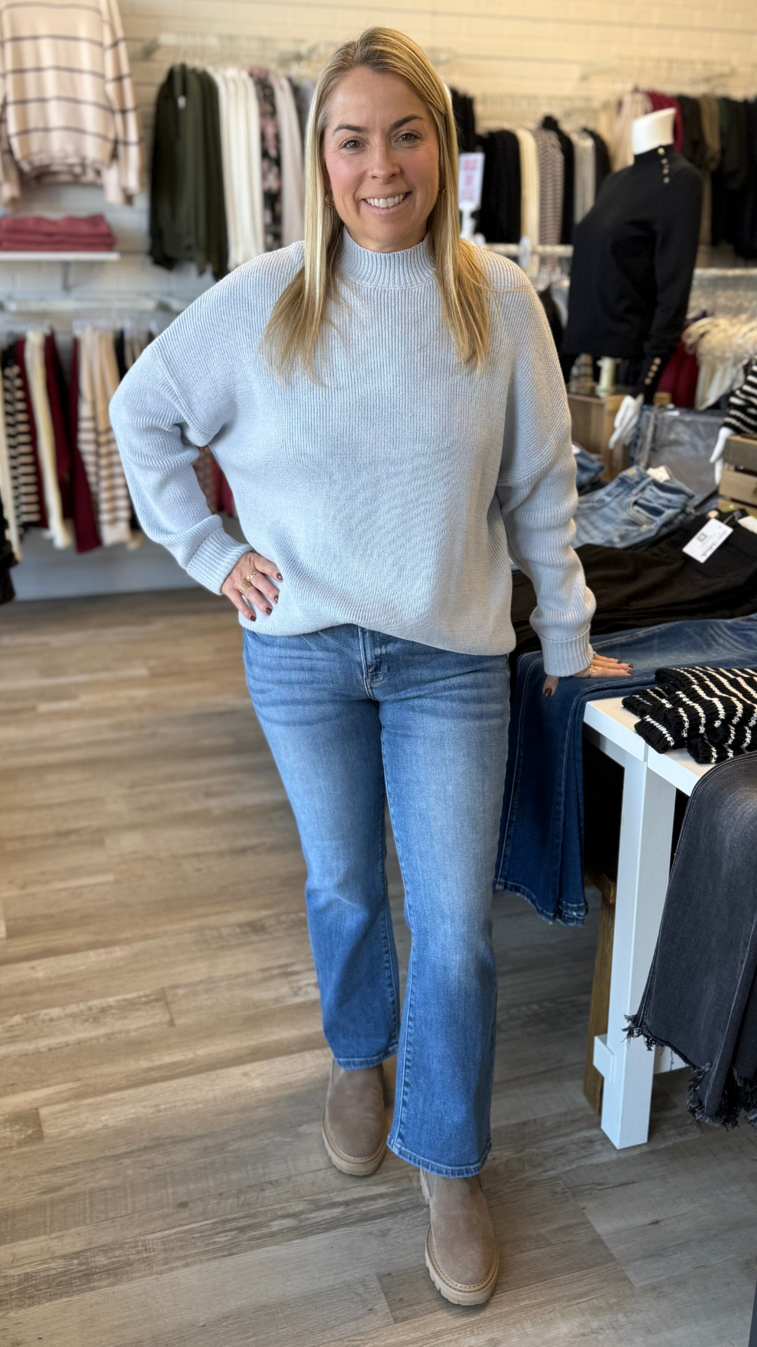 Light Blue Oversized Riley Sweater