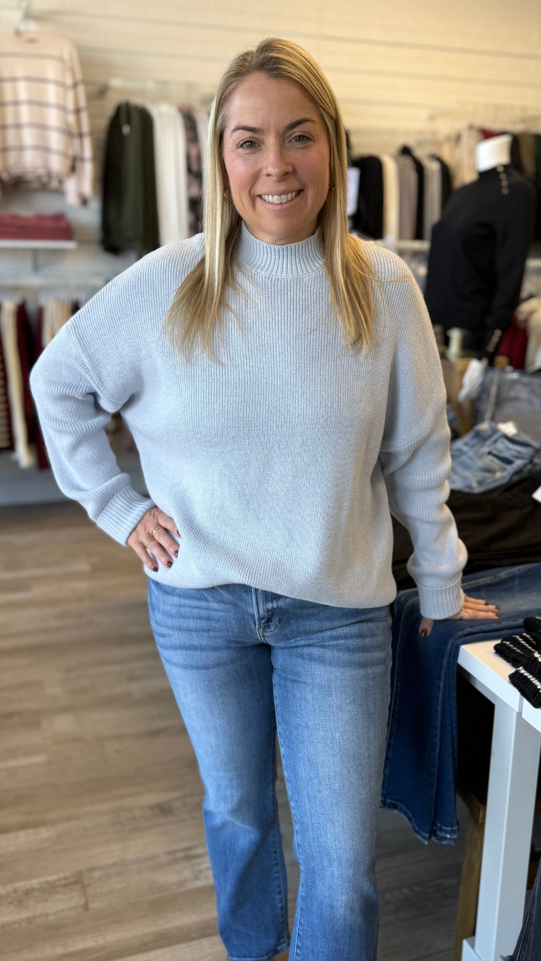 Light Blue Oversized Riley Sweater