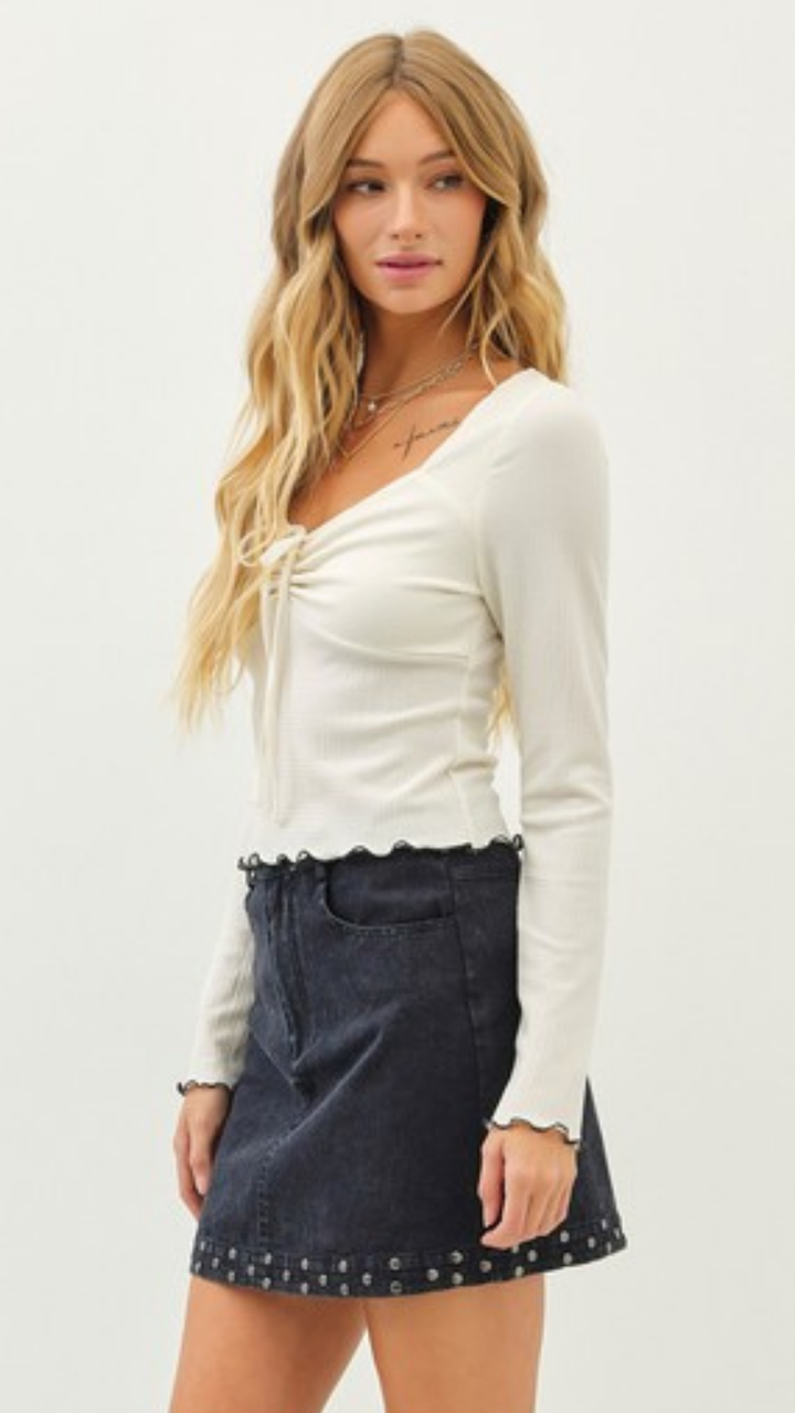 Ivory Wavy Merrow Top