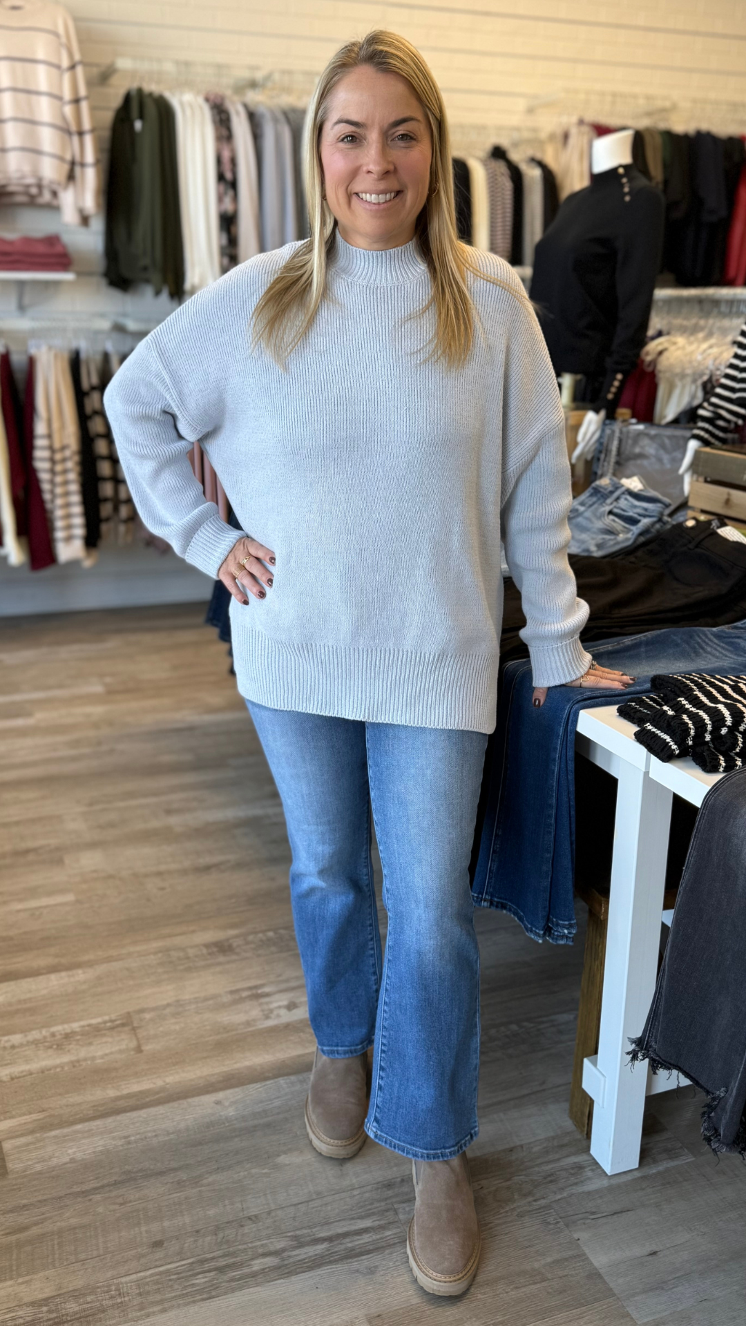 Light Blue Oversized Riley Sweater