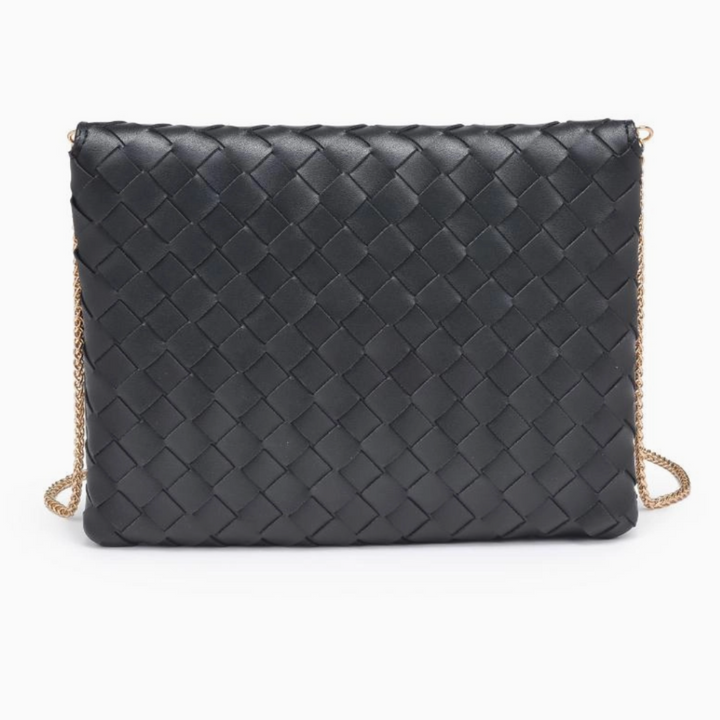 Black Woven Clutch Crossbody