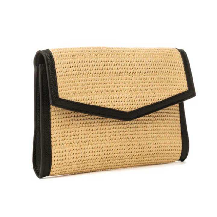 Beth Raffia Clutch