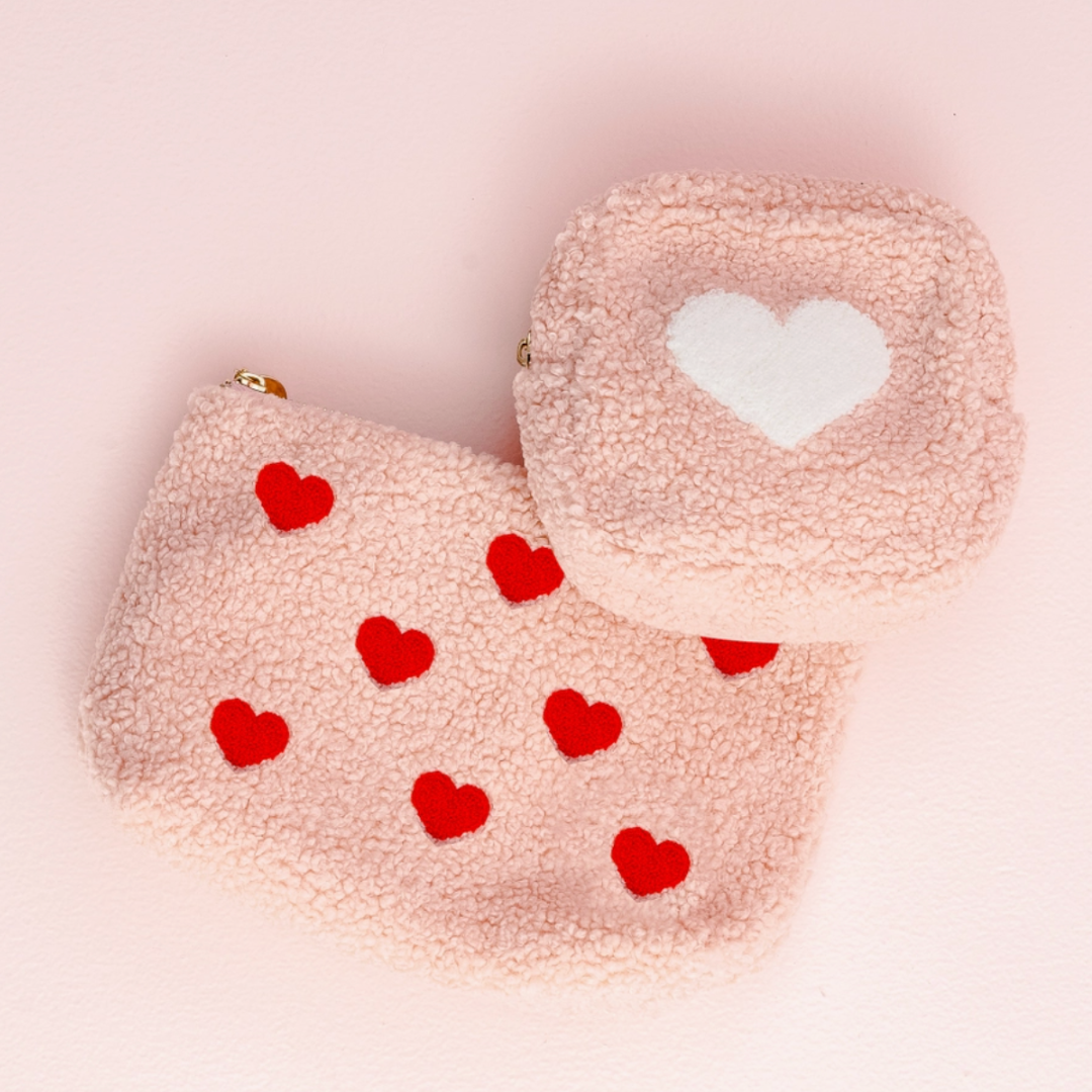 Red Hearts Teddy Pouch