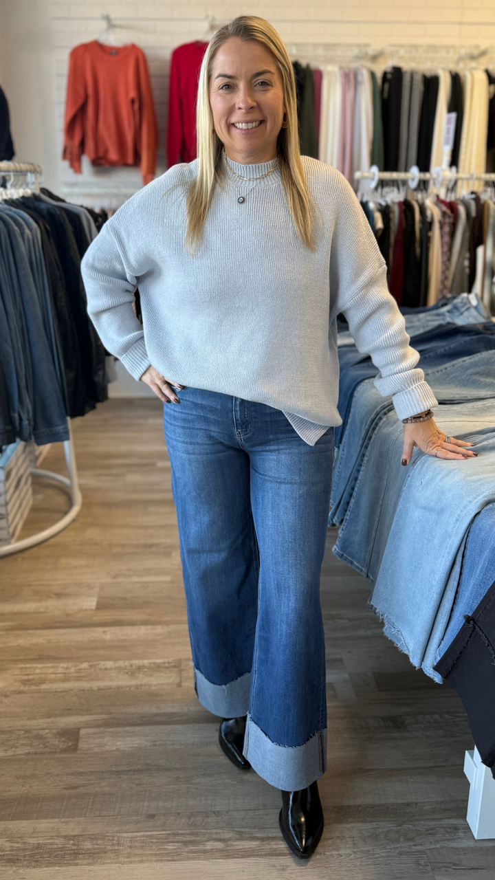 Light Blue Oversized Riley Sweater