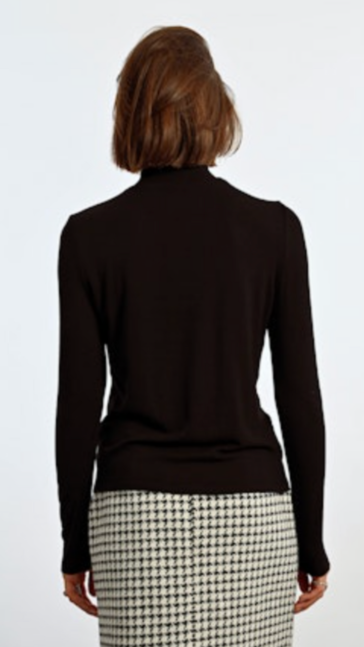 Black Mock Neck Sweater