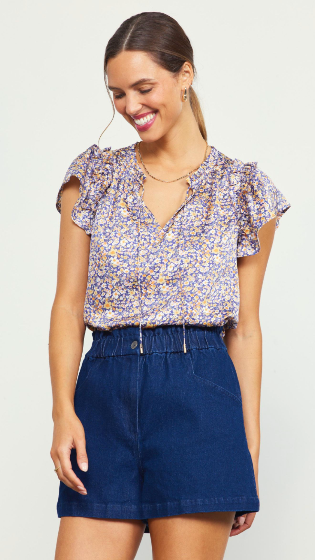 Satin Printed Blouse