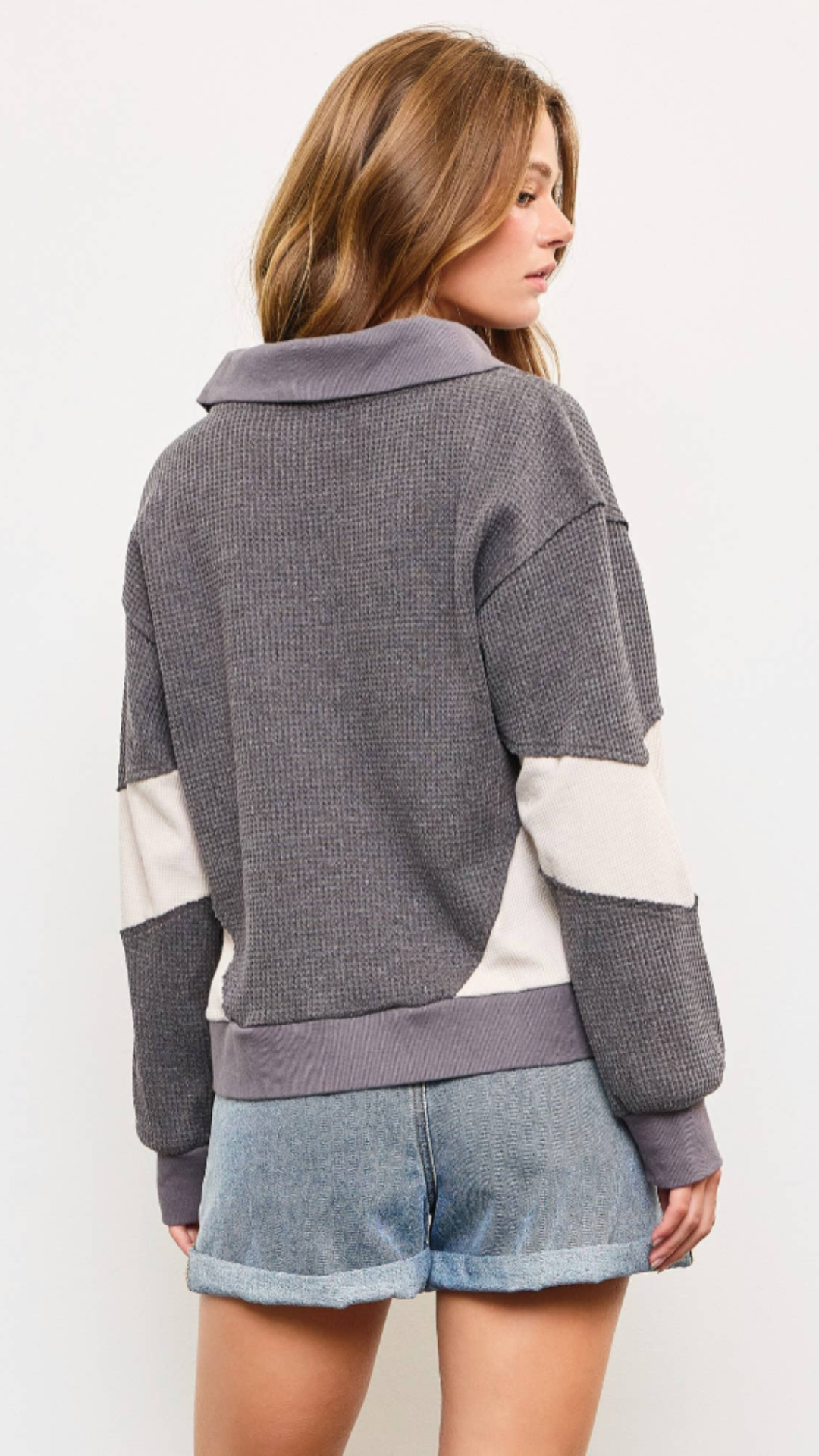 Charcoal Quarter Zip Top