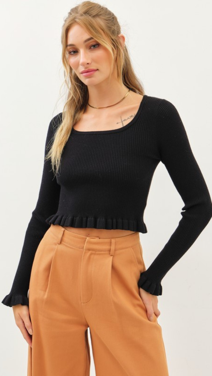 Mini Ruffles Long Sleeve Top