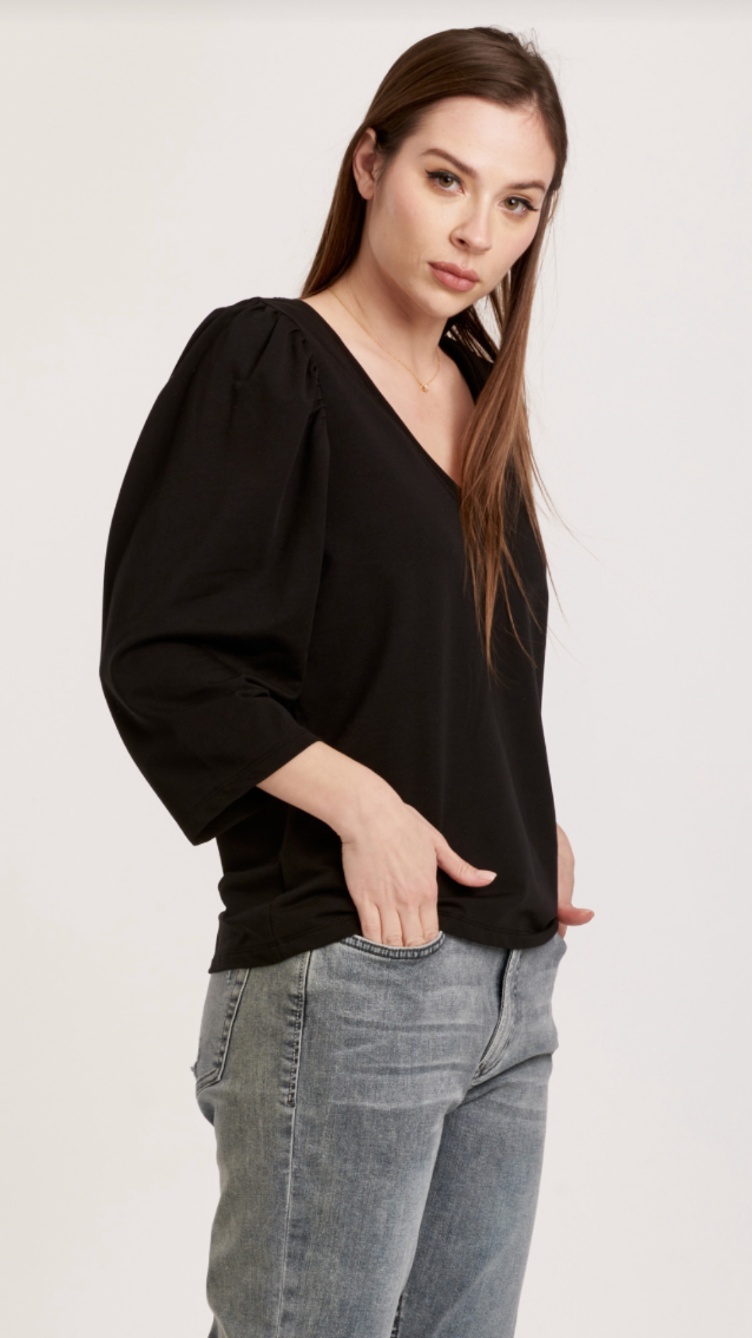 Gathered Sleeve Top