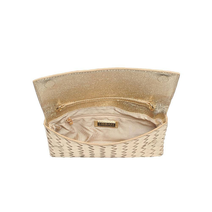 Gold Woven Clutch