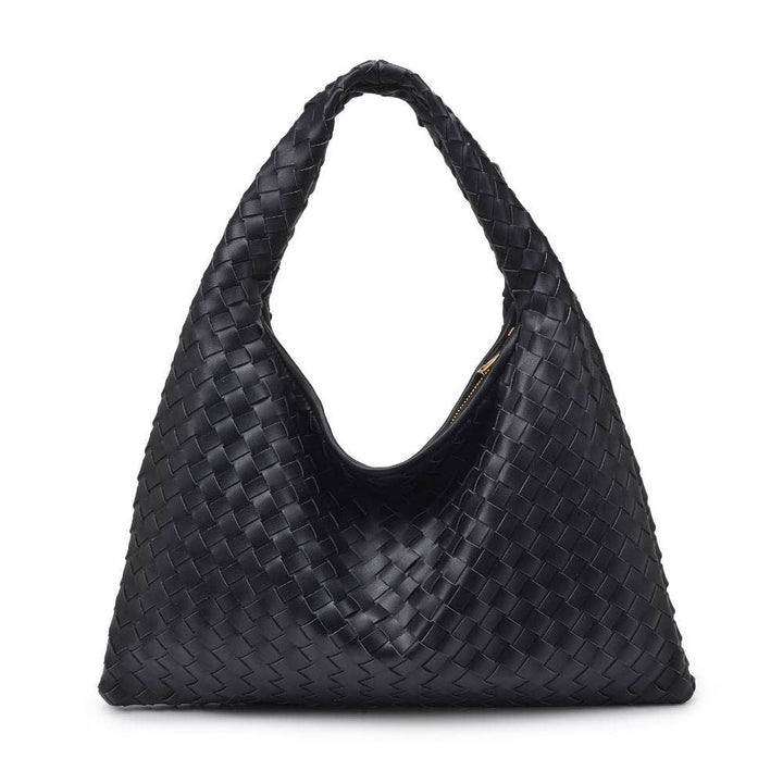 Black Woven Hobo Bag