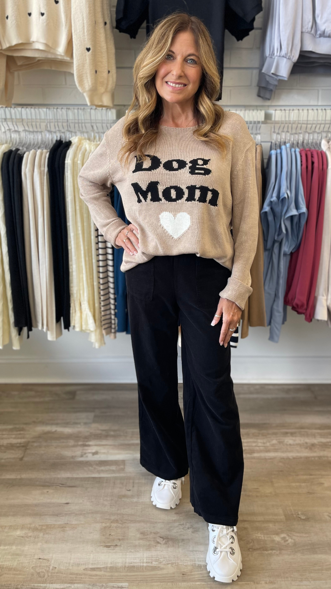 Oversized Dog Mom Lightweight Sweater