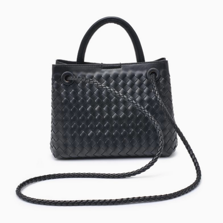 Black Small Woven Crossbody