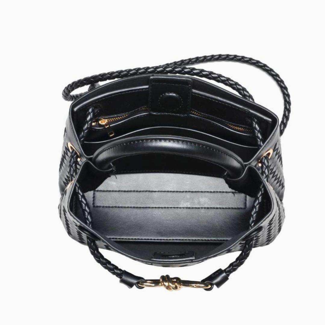 Black Small Woven Crossbody