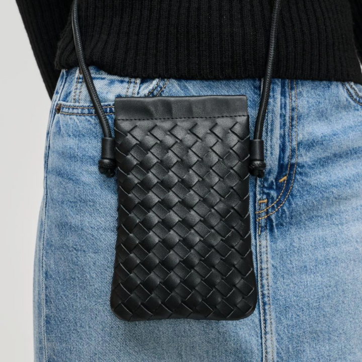 Black Woven Crossbody