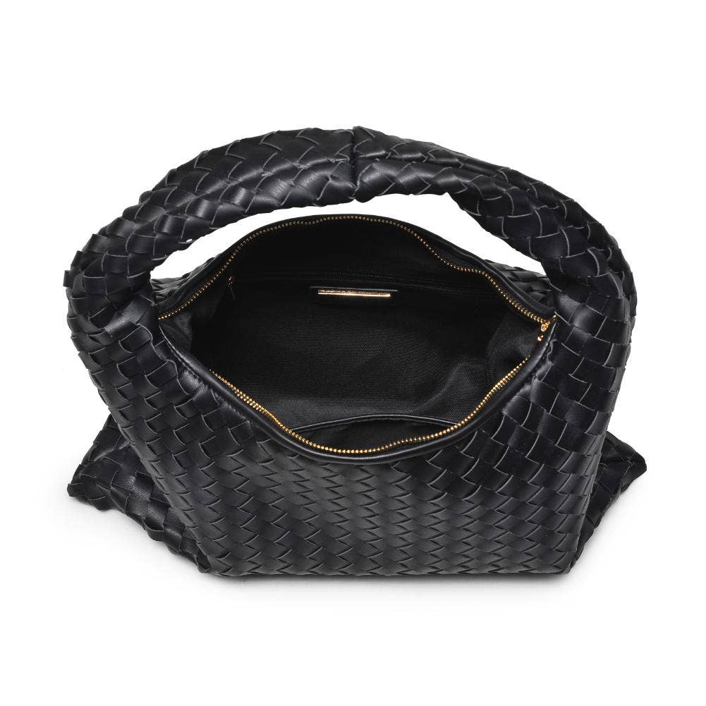 Black Woven Hobo Bag