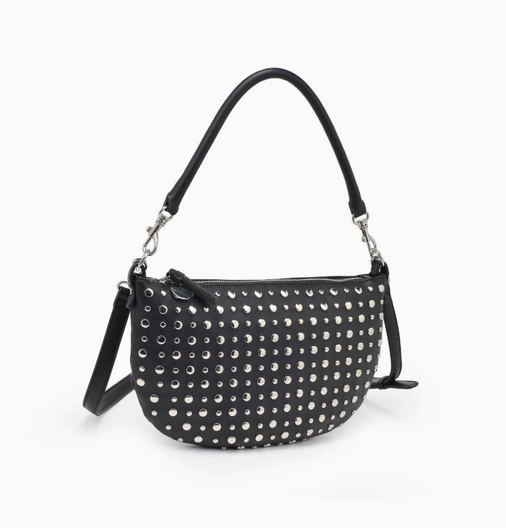 Black Studded Shoulder Bag Crossbody