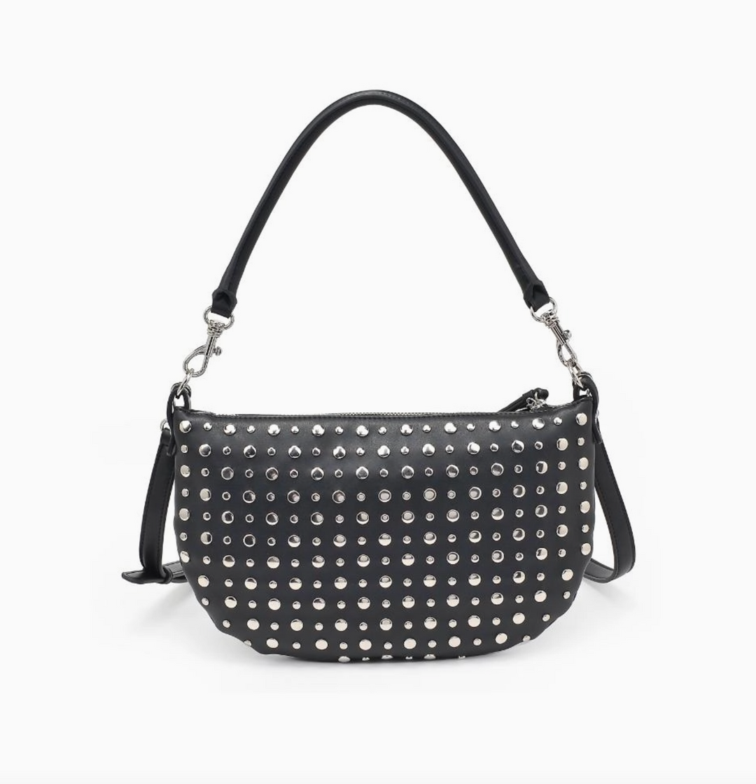 Black Studded Shoulder Bag Crossbody