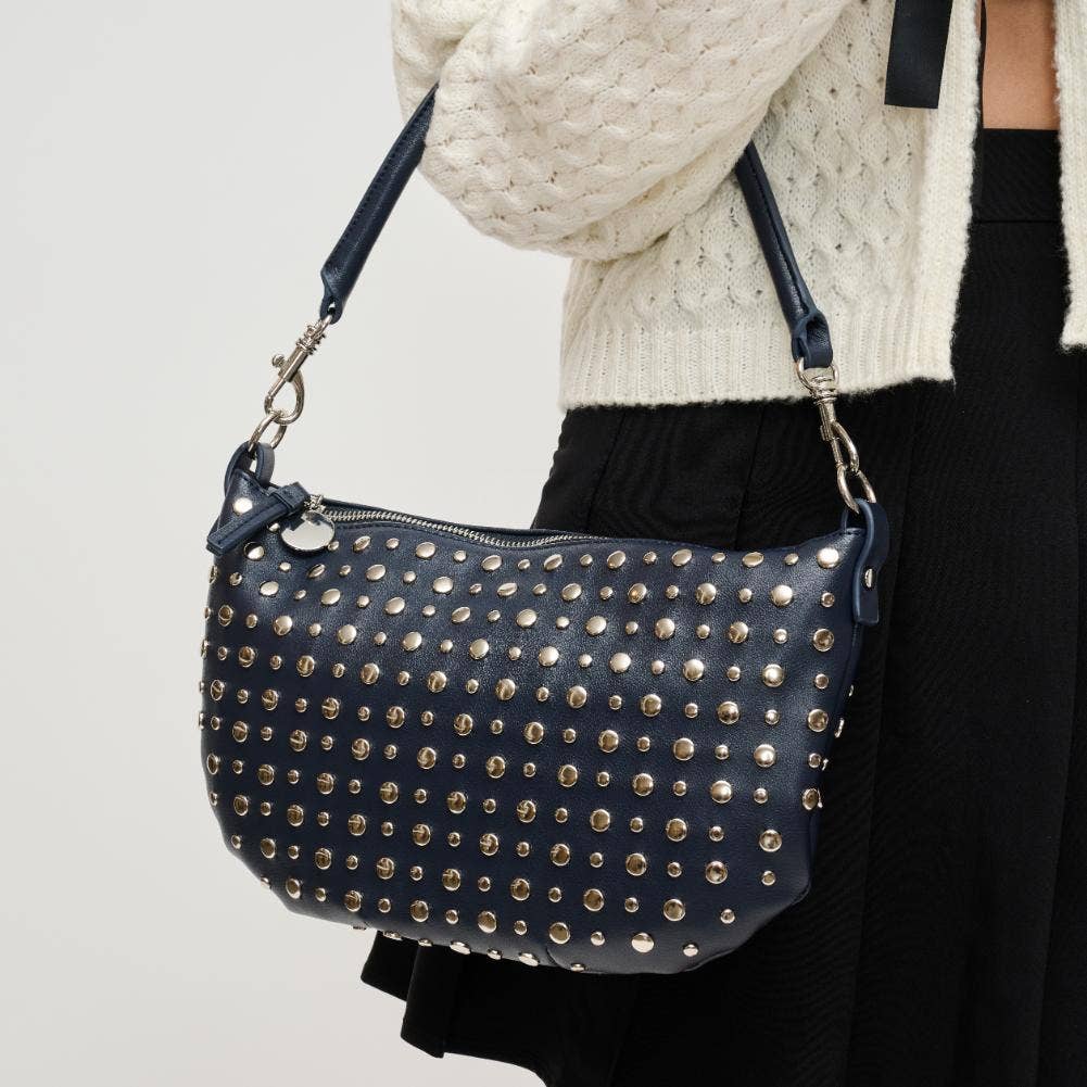 Midnight Studded Shoulder Bag Crossbody