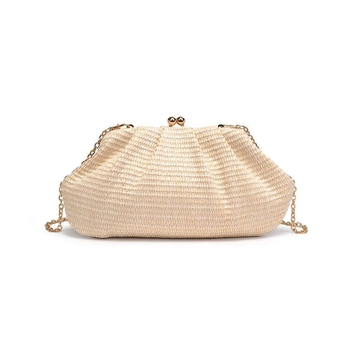 Ivory Triana Straw Frame Clutch