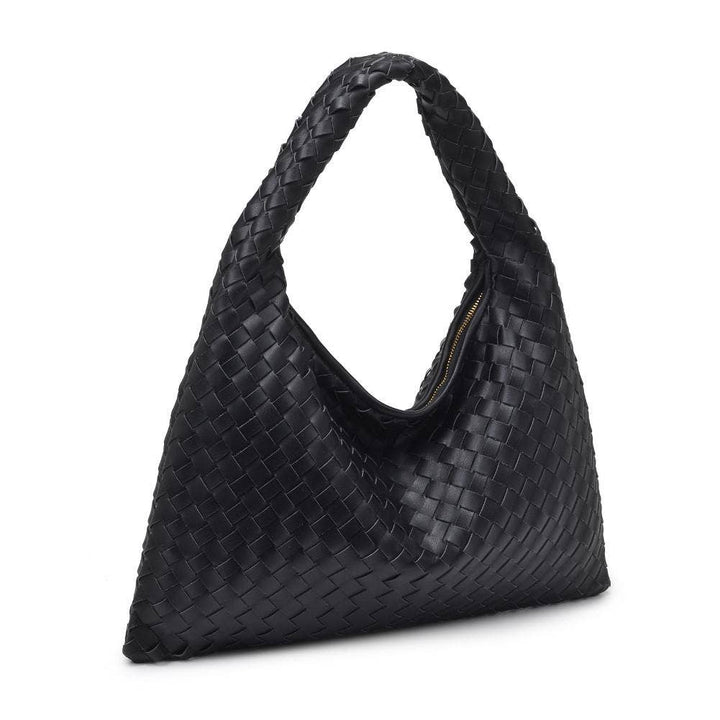 Black Woven Hobo Bag