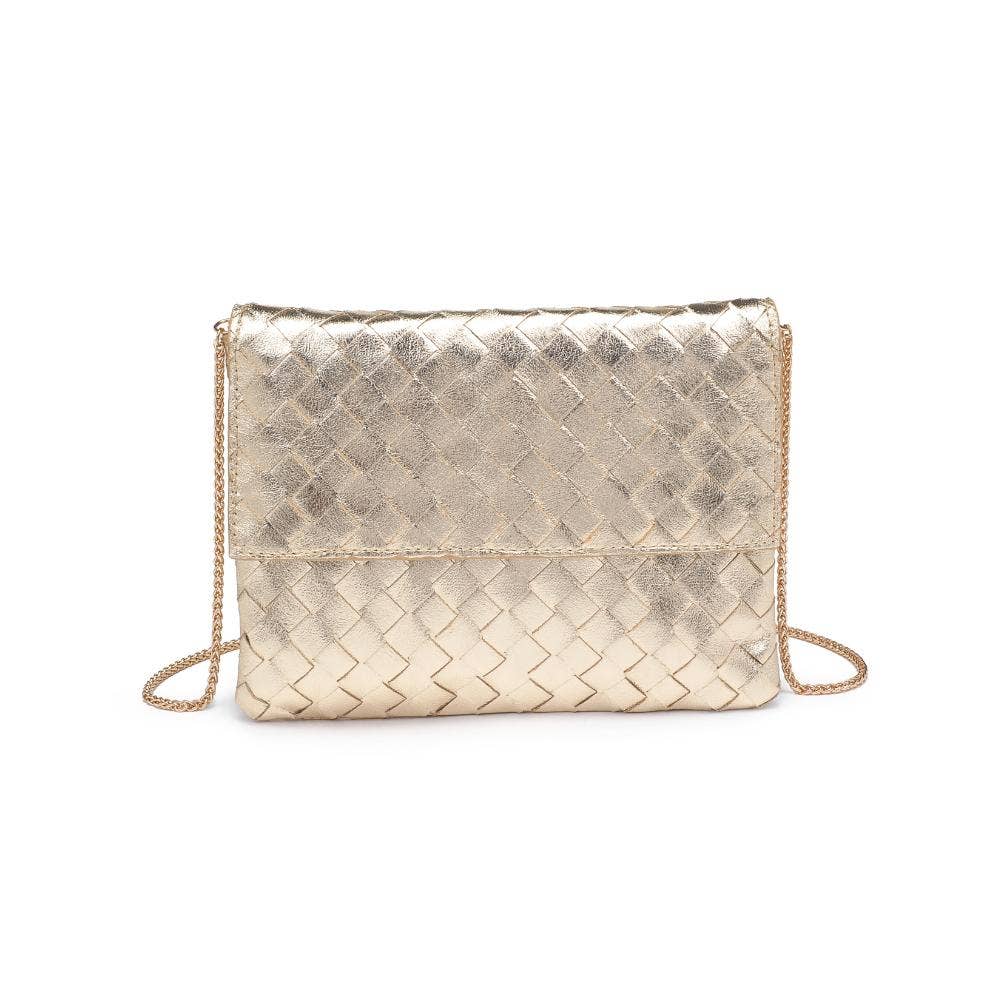 Gold Woven Clutch